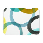 Gele en blauwe cirkels met elkaar verbinden magneet (Horizontaal)