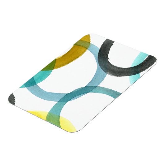 Gele en blauwe cirkels met elkaar verbinden magneet (Linkerzijde)