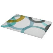 Gele en blauwe cirkels met elkaar verbinden snijplank (Hoek)