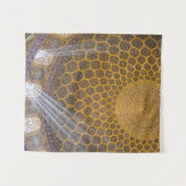 Gele en blauwe florale textiel wandkleed (Voorkant (horizontaal))