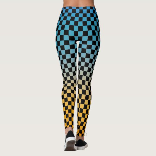 Gele en blauwe Leggings (Achterkant)