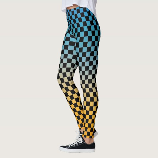 Gele en blauwe Leggings (Links)