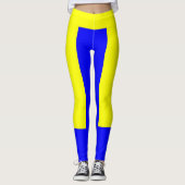 Gele en blauwe Leggings (Voorkant)