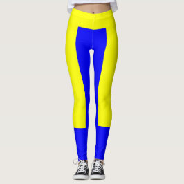 Gele en blauwe Leggings