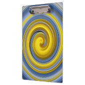 Gele en blauwe spiraal klembord (Links)