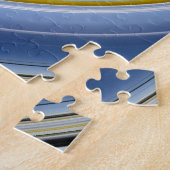 Gele en blauwe spiraal legpuzzel (Zijkant)