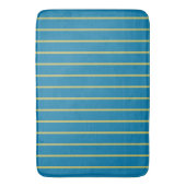 gele en blauwe strepen badmat (Voorkant Verticaal)