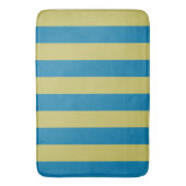 gele en blauwe strepen badmat (Voorkant Verticaal)