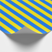 Gele en blauwe strepen cadeaupapier (Hoek)