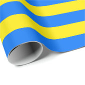 Gele en blauwe strepen cadeaupapier (Rol Hoek)