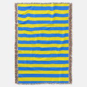 Gele en blauwe strepen deken (Voorkant Verticaal)