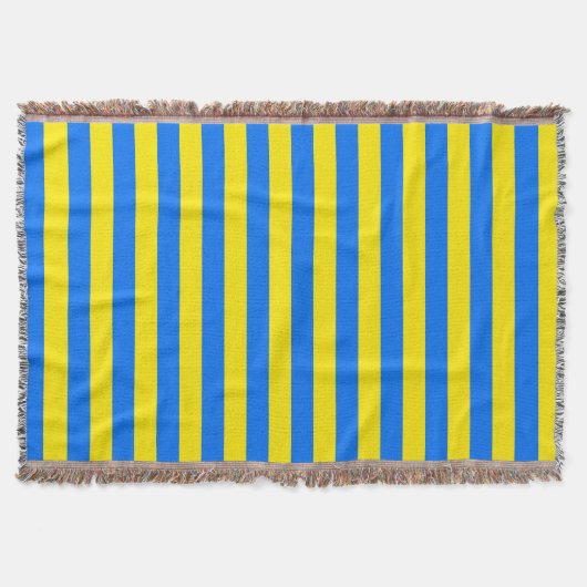 Gele en blauwe strepen deken (Voorkant)