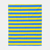 Gele en blauwe strepen fleece deken (Voorkant)