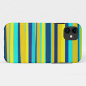 Gele en blauwe strepen grafische kunst Case-Mate iPhone case (Achterkant (horizontaal))