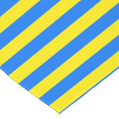 Gele en blauwe strepen korte tafelloper (Hoek)