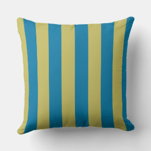 gele en blauwe strepen kussen