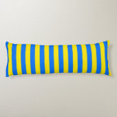 Gele en blauwe strepen lichaamskussen (Achterkant)