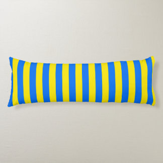 Gele en blauwe strepen lichaamskussen
