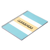 Gele en blauwe strepen notitieboek (Linkerzijde)