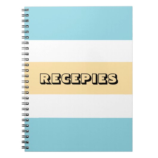 Gele en blauwe strepen notitieboek (Voorkant)