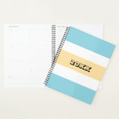 Gele en blauwe strepen planner (Display)