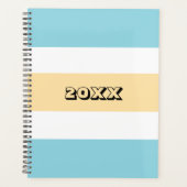 Gele en blauwe strepen planner (Voorkant)