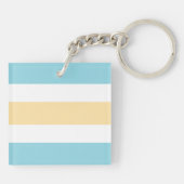Gele en blauwe strepen sleutelhanger (Achterkant)