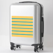 Gele en blauwe strepen sticker (Koffer)