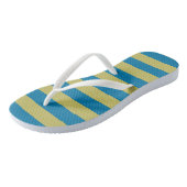 gele en blauwe strepen teenslippers (Schuin)