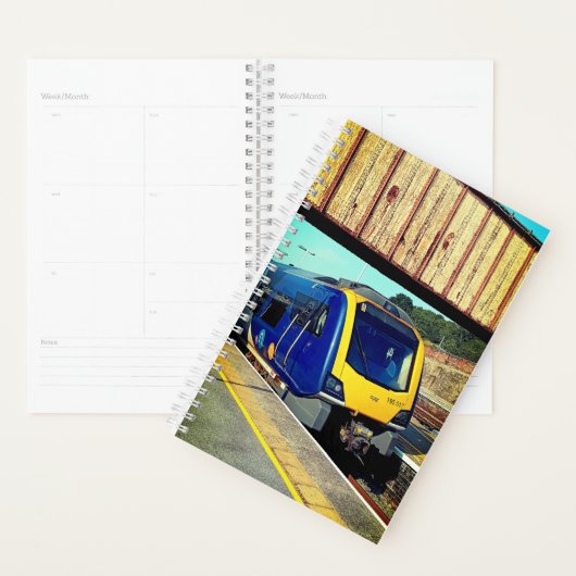 Gele en blauwe trein planner (Display)