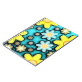 Gele en blauwe ventilatorkracht art notitieboek (Linkerzijde)