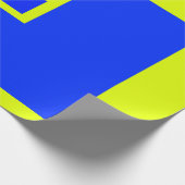 Gele en blauwe vierkanten cadeaupapier (Hoek)