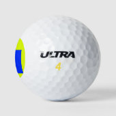Gele en blauwe vierkanten golfballen (Logo)