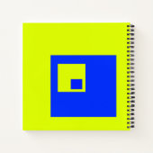 Gele en blauwe vierkanten notitieboek (Achterkant)
