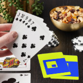 Gele en blauwe vierkanten pokerkaarten (Insitu)