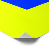 Gele en blauwe vierkanten poster (Hoek)