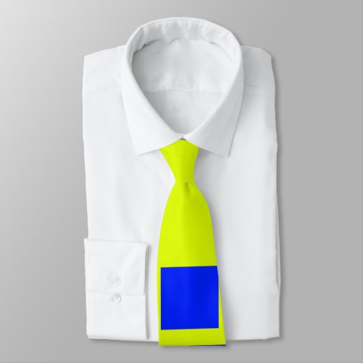Gele en blauwe vierkanten stropdas (Gebonden)