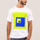 Gele en blauwe vierkanten t-shirt (Voorkant)