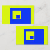 Gele en blauwe vierkanten visitekaartje (Voorkant / Achterkant)