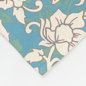 Gele en blauwe wervelende bloemen fleece deken (Hoek)