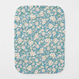 Gele en blauwe wervelende bloemen monddoekje