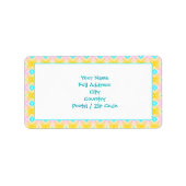 Gele en Blauwgroen labels voor grote retouradresse (Voorkant)