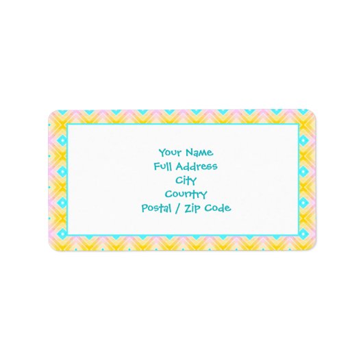 Gele en Blauwgroen labels voor grote retouradresse (Voorkant)