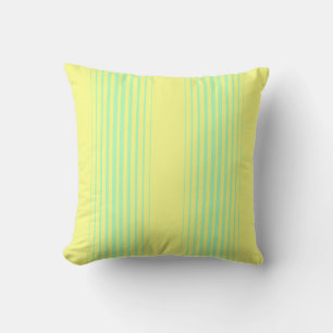 Gele en blauwgroen werpkussen kussen