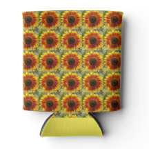 Gele en bronzen zonnebloem bloempatroon