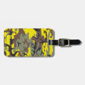 Gele en bruine camouflage, leger, leger bagagelabel (Voorkant horizontaal)