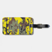 Gele en bruine camouflage, leger, leger bagagelabel (Achterkant horizontaal)