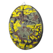 Gele en bruine camouflage, leger, leger dartbord (Voorkant Rechts)