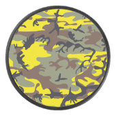 Gele en bruine camouflage, leger, leger hockey puck (Voorkant)