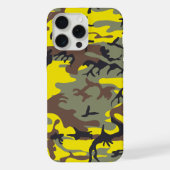 Gele en bruine camouflage, leger, leger iPhone hoesje (Achterkant)